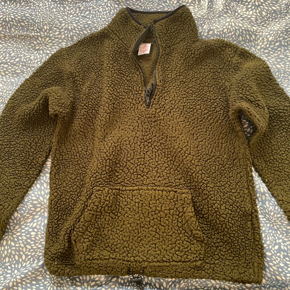 No Boundaries brand sherpa; Medium (7-9); Olive green